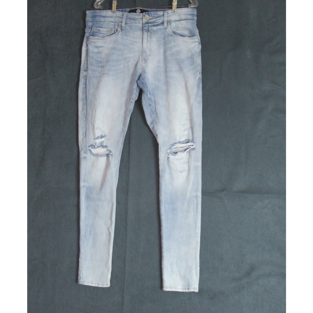 Jordan Craig Jeans Mens 36x34 Blue Ross Slim Straight Moto Hip Hop Punk Denim